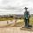 A estatua de Carlos III o lado da Torre de Hercules, A Coruña