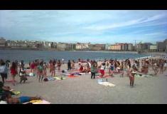 Primer Flashmob de Termaria en la playa de Riazor - Coruña