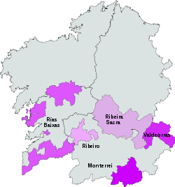 Mapa de denominaciones de Origen
