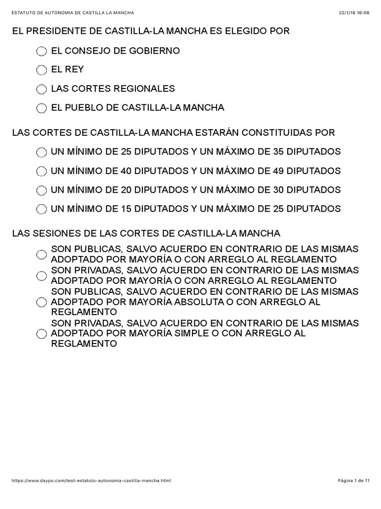 el Nuevo  Estatuto de Castilla-la Mancha Supera su Primer Examen con Holgada Mayoría  e Inicia su Tramitación en el Congreso