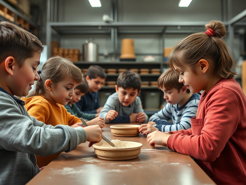 Cando unha fábrica de tellas se converte en aula por un día