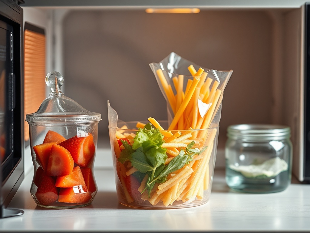 Por que non deberiamos quentar comida envasada en plástico no microondas?