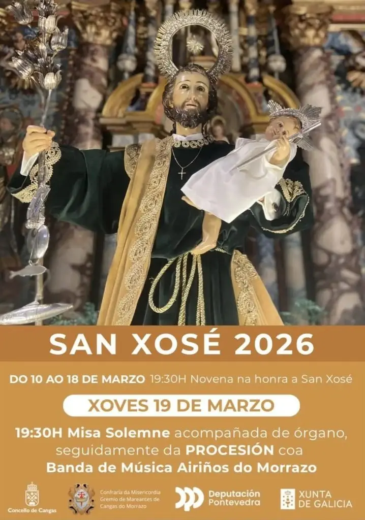 Cangas celebra a San Xosé cunha procesión e avanza na preparación da Semana Santa