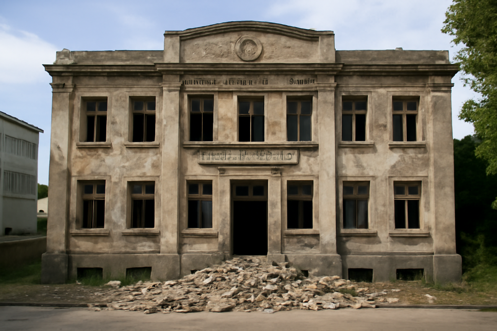 Imagen relacionada: El IEO de Vigo sigue en su estado ruinoso seis meses después de obtener licencia para derribar la nave de la que caen ca