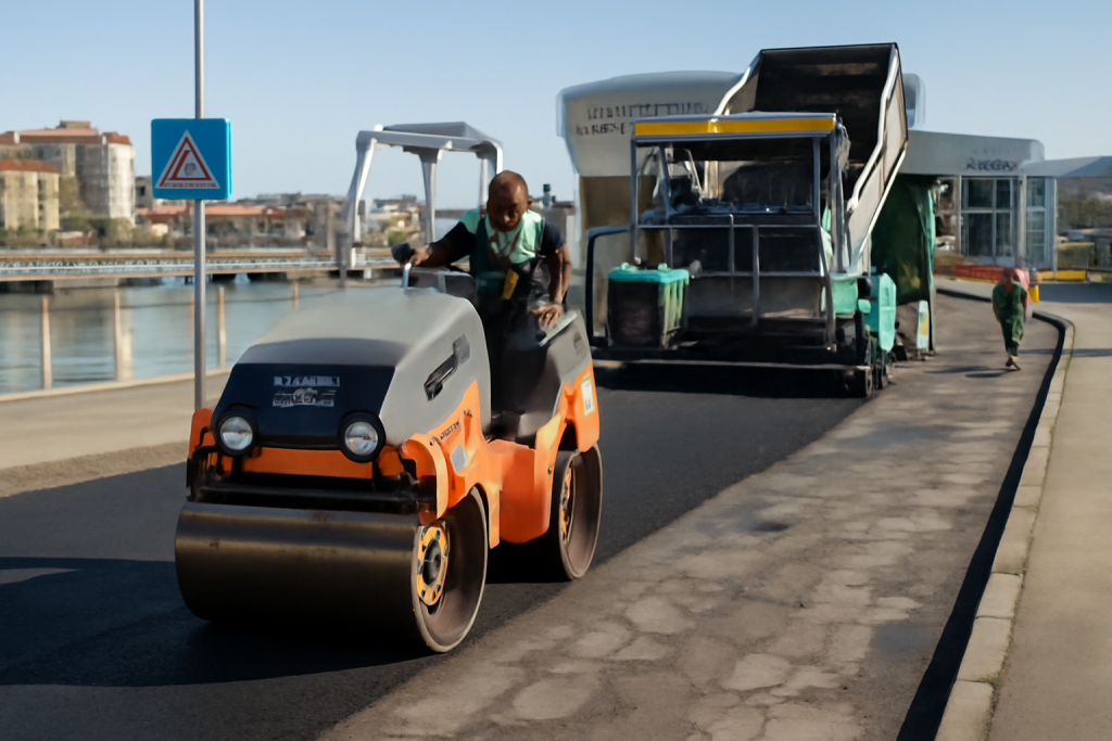 Imagen relacionada: El Puerto de Vilagarcía reasfalta el tramo en mal estado de  O Cavadelo