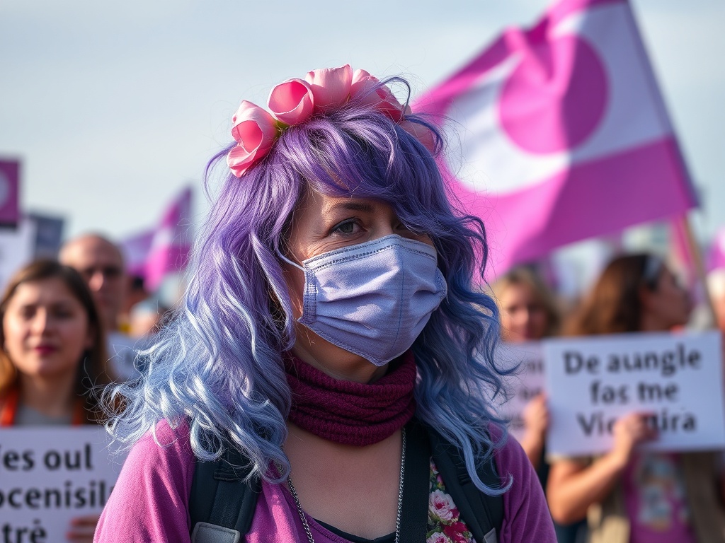 Unha marea violeta reclama paz e igualdade nas rúas viguesas: «De estar viva Rosalía, con nós viría»