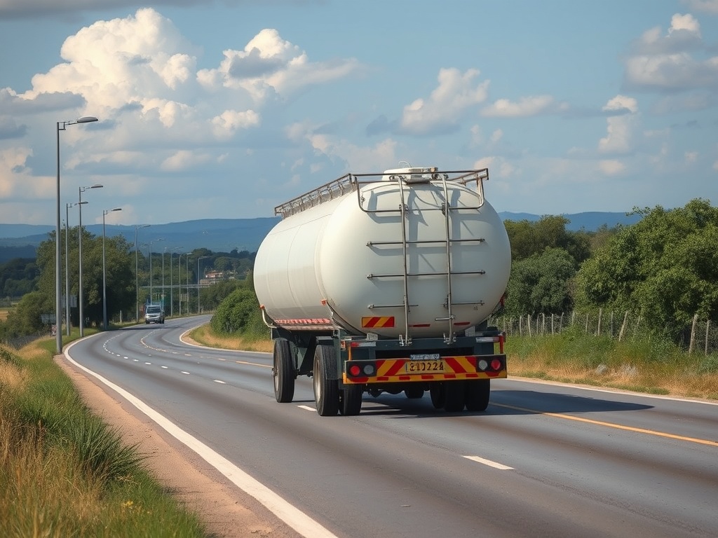 Aparatoso envorco dun tráiler cargado de leite en Vilalba