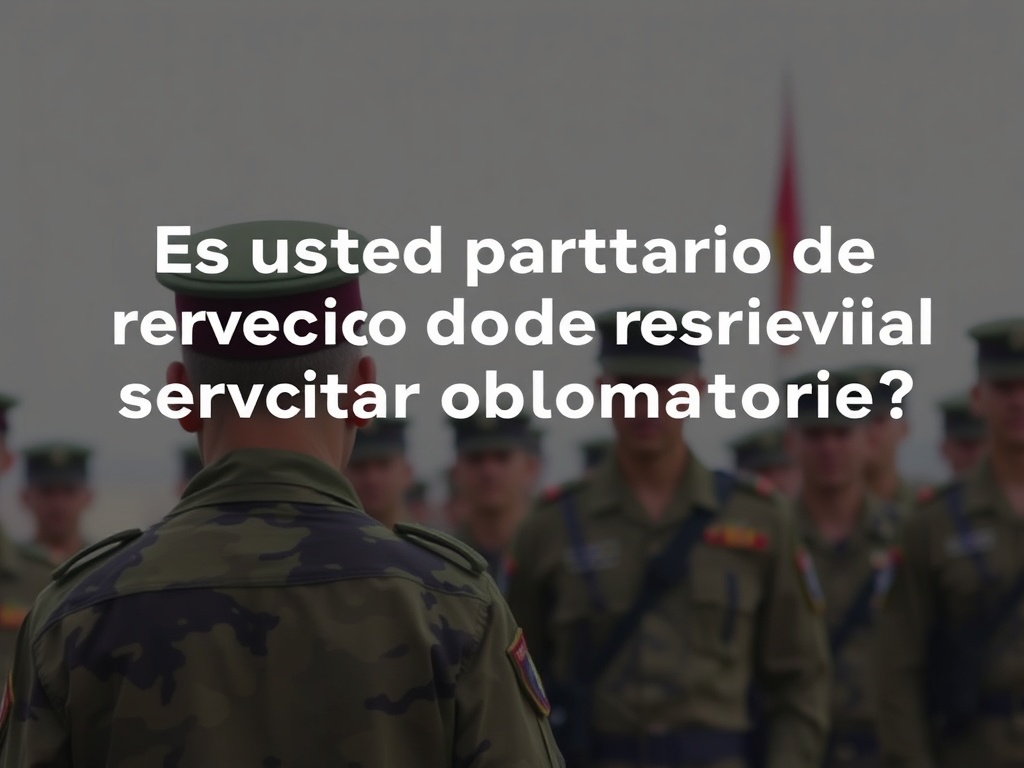 ❌ ✅ Encuesta | ¿Es usted partidario de reinstaurar el servicio militar obligatorio?