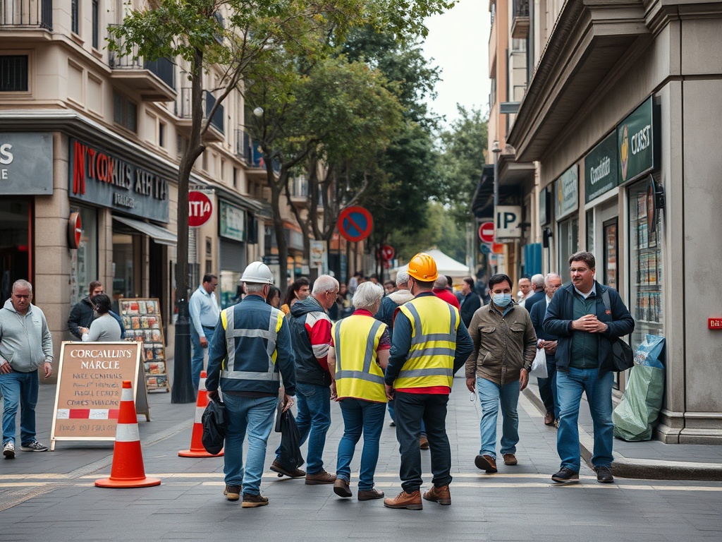 Vecinos y negocios afectados en la avenida Portugal: "O Concello ten para festas e non para pagar unha obra que xa