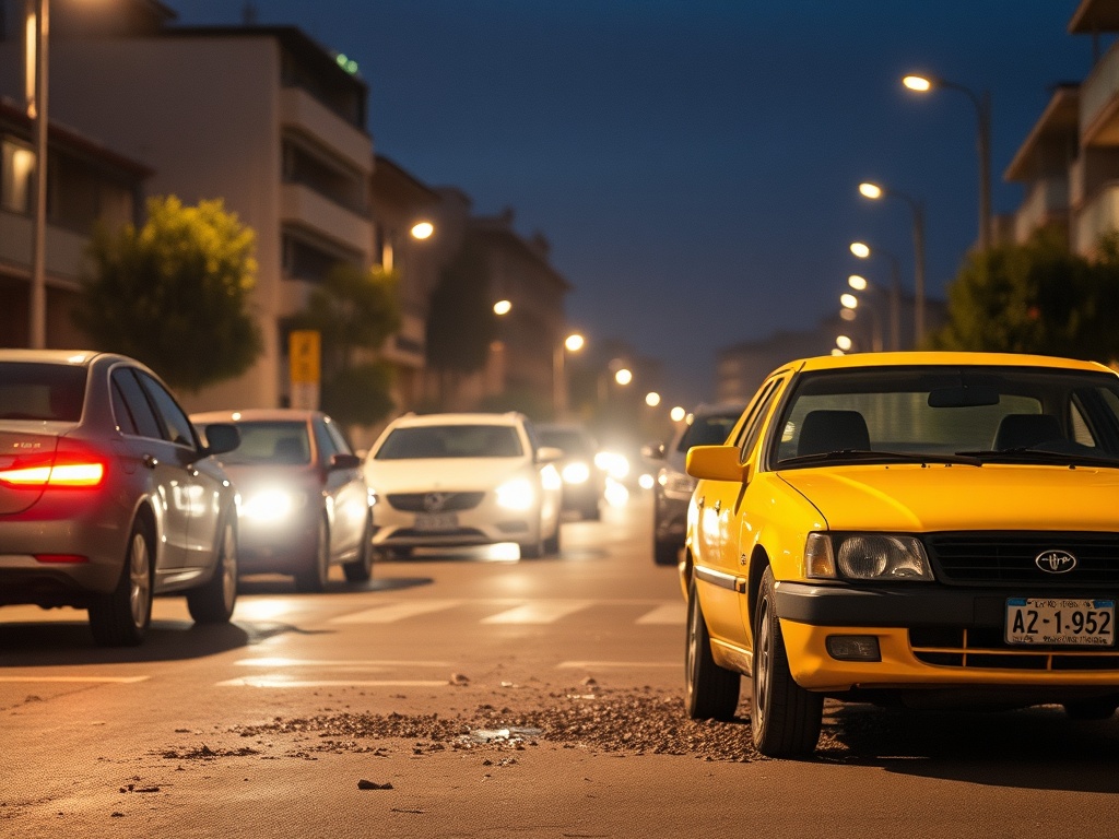 Un conductor ebrio dañó una docena de coches en Os Mallos