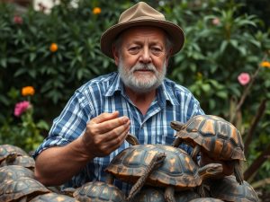 El jubilado de Treviso que cuida a 400 tortugas en su jardín y las reconoce una a una