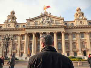 La Fiscalía ve prematuro el archivo del caso por la lona frente al Congreso que llamaba "corrupto" a Sánchez y pide reab