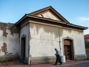 O conselleiro de Cultura sobre o edificios dos frescos de Lugrís: "O estado é desastroso"