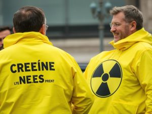 Dos activistas de Greenpeace interrumpen la cumbre nuclear celebrada en Francia