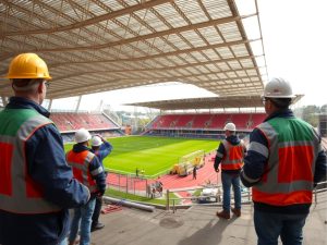 El Concello de Vigo inicia la obra de la nueva cubierta de la grada del campo de Samil