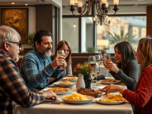 Comida de Entroido de la peña Amigos compartiendo amigos