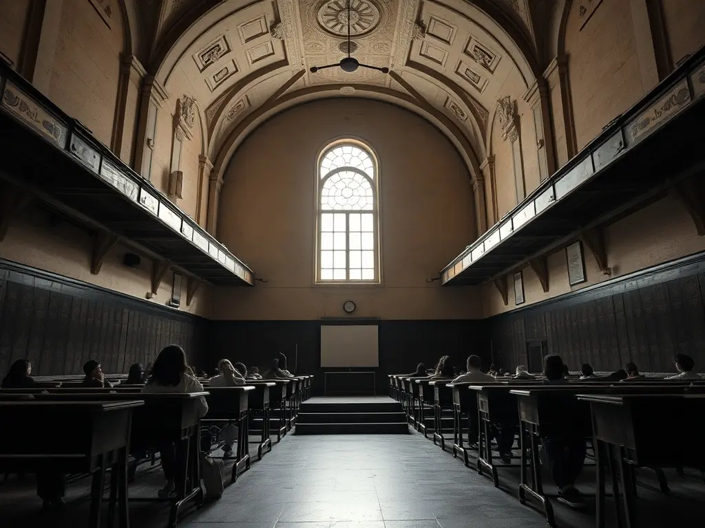 Los pupitres y aulas de la Sarria del siglo pasado