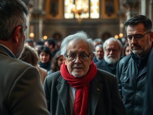 Compañeros y amigos se despiden del periodista Raúl del Pozo en la capilla ardiente