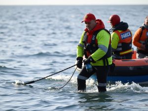 Rescatados dos marineros a la deriva frente a los cantiles de la isla de Ons