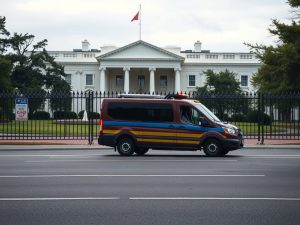 Una furgoneta se empotra contra las barreras de protección de la Casa Blanca