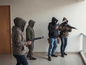 Cuatro detenidos en Palma por amenazar con un hacha y una catana a los inquilinos de una habitación para exigir más dine