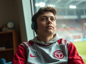 Álex, el joven que sueña con conocer y saludar a los jugadores del Celta