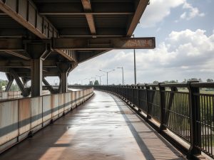 Uns parafusos oxidados e a estrutura corroída derrubaron a pasarela de Santander