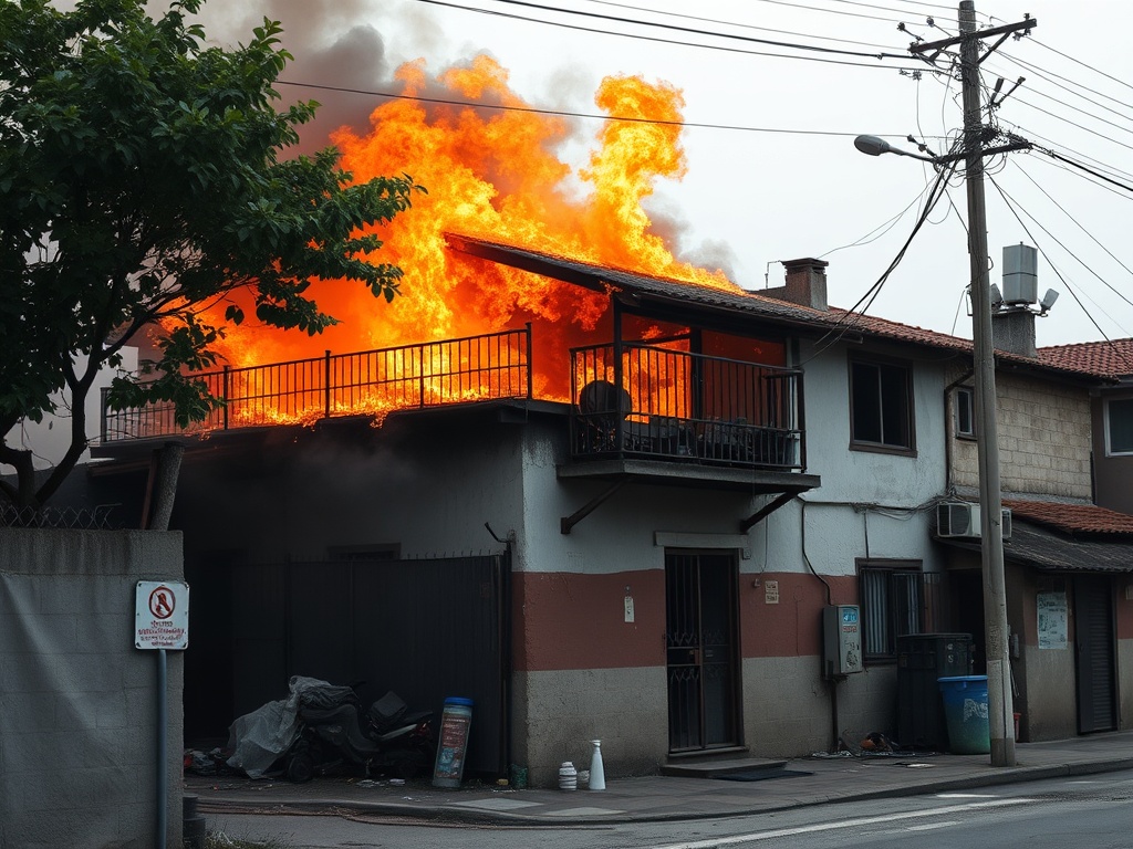 Incendio na narcocasa do barrio vilagarciano de Os Duráns