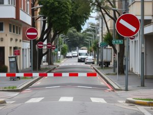 Una calle que da acceso a un centro sanitario en el Ensanche de Santiago permanecerá cortada al tráfico este sábado