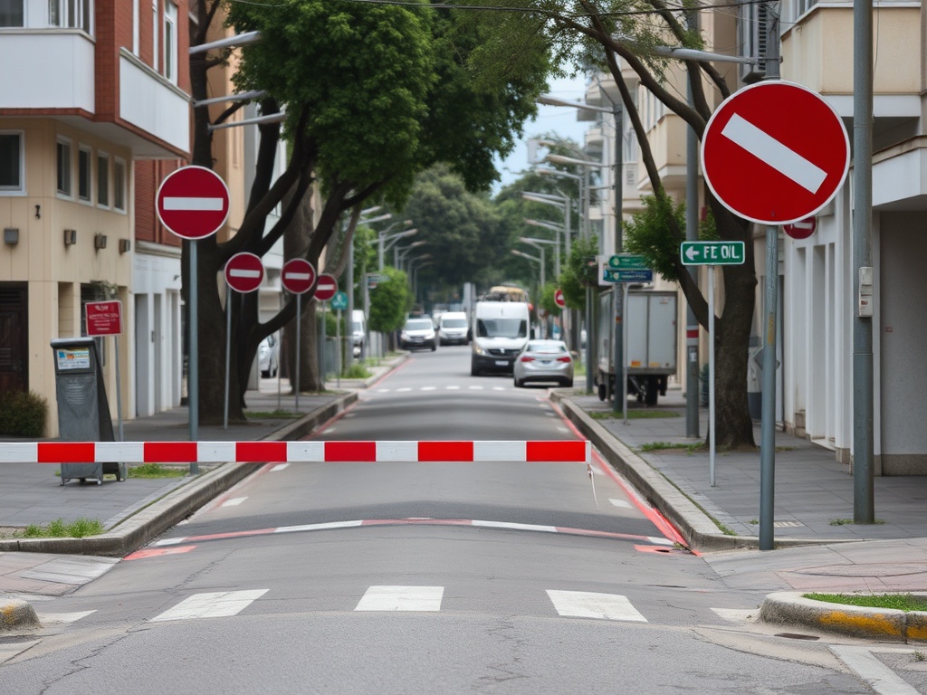 Una calle que da acceso a un centro sanitario en el Ensanche de Santiago permanecerá cortada al tráfico este sábado
