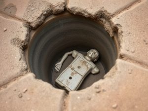 Los restos de Francisca Cadenas hallados en un hueco tapado con cemento y losetas en el patio de la vivienda de los dete