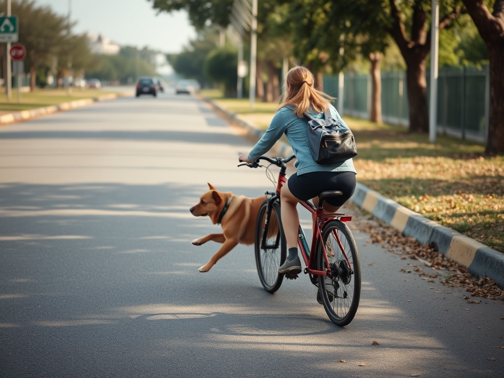 Cecilia Sopeña cai por un acantilado en bicicleta e a súa cadela lánzase para axudala.