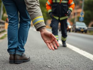 Herido en una mano tras volcar en un aparatoso accidente de tráfico en Allariz