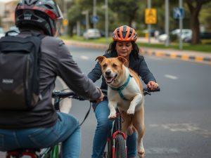 Cecilia Sopeña sufre una caída por un acantilado en bicicleta y su perra se lanza a socorrerla