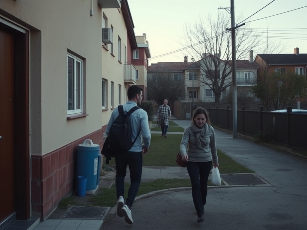 Vídeo | Os dous detidos abandonan a súa vivenda en dirección ao cuartel de Zafra