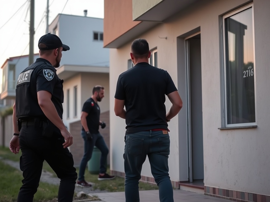 Vídeo | Dos detenidos salen de su vivienda rumbo al cuartel de Zafra