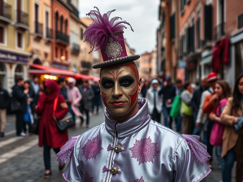 Xaime Villar expone en Viveiro una selección de fotos del Carnaval de Venecia: "Es un escenario único"