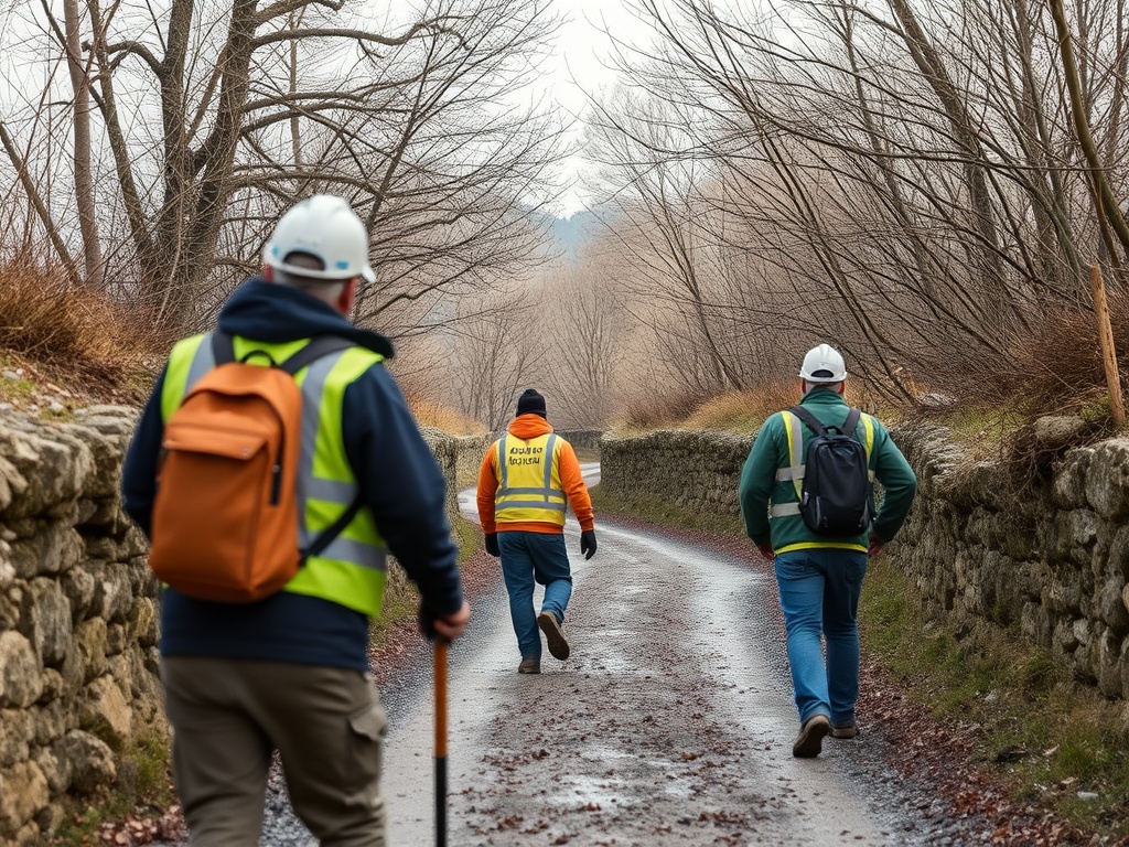 El Salnés se lanza a reparar la Variante Espiritual tras las borrascas invernales