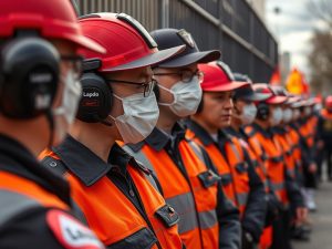 Funcionarios das prisións galegas concentranse ante a Delegación del Gobierno para reclamar máis persoal e mellores condicións