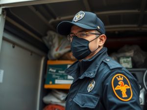 Un guardia civil fuera de servicio evita en Lugo el robo de 30 kilos de comida de un furgón de reparto