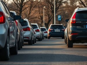 Pinchan las ruedas de al menos una decena de coches alquilados por seguidores del Olympique de Lyon en Vigo