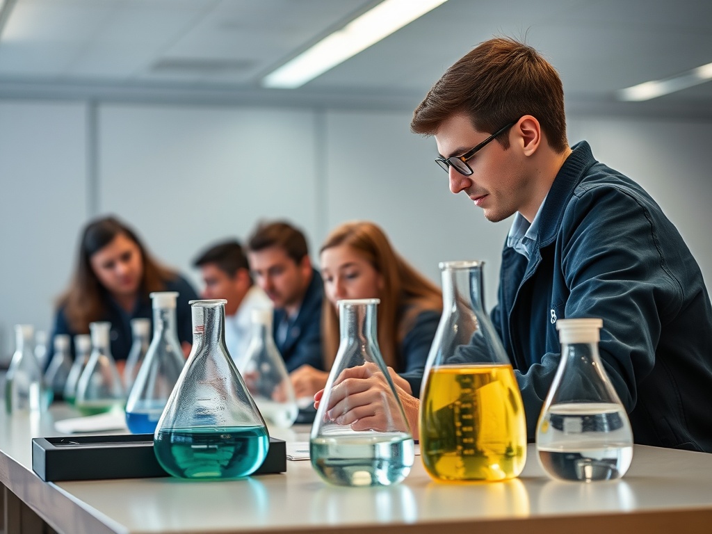 32 alumnos se examinan en la UVigo en la Olimpiada Gallega de Química, dedicada a un pionero de CEAMSA