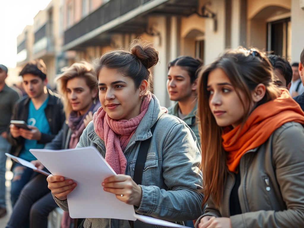 Alumnos da Fundación Secretariado Gitano de Ourense reivindican o seu dereito a traballar