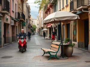 Más pintadas, carteles, vallas y baldosas rotas afectan a Vilagarcía