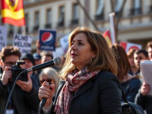 Belarra chama a mobilizarse para botar a Mañueco, "un comercial para grupos empresariais"