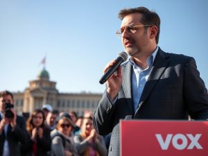 Abascal pecha a campaña en Castilla y León e avisa de que un Vox forte cambiará o panorama