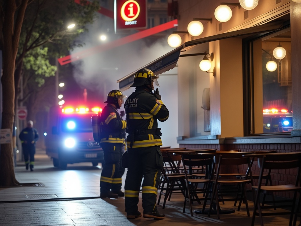 Incendio en la cafetería Ferradura de la Alameda moviliza de urgencia a los bomberos de Santiago