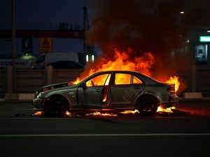 Arde un coche en Porto do Son