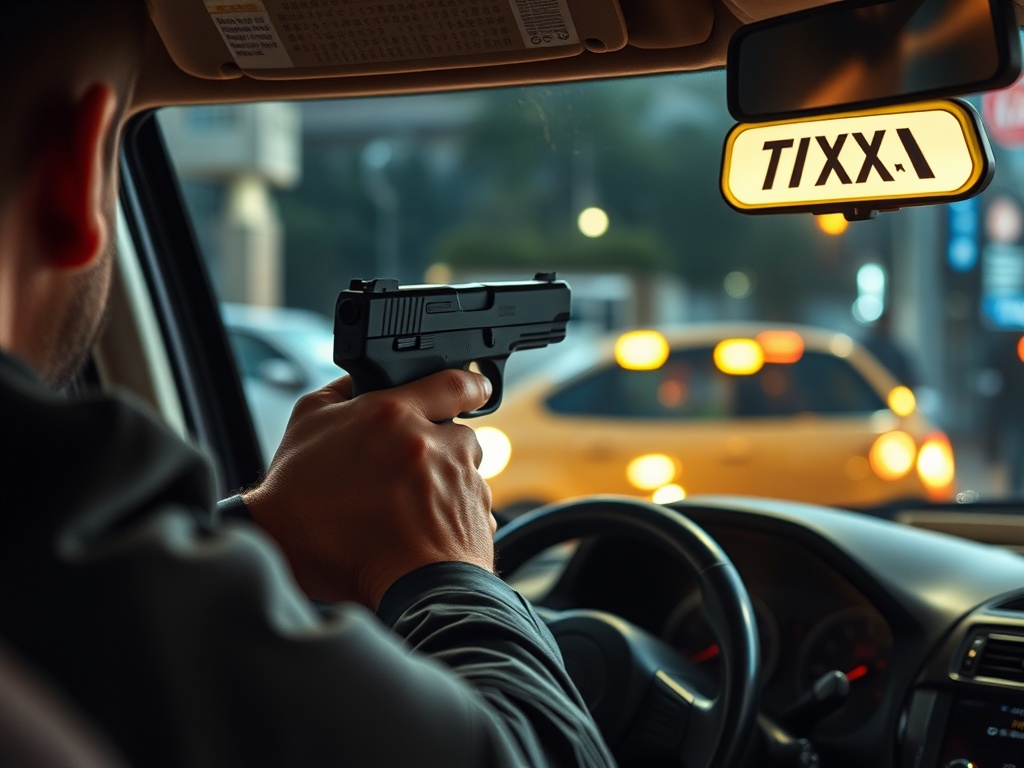 Detenido un hombre tras obligar a un taxista a conducir a punta de pistola en Madrid