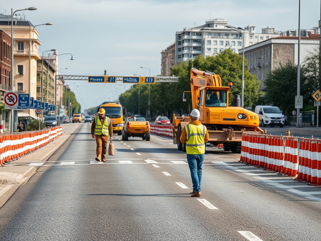 A avenida de Portugal, xa sen obreiros nin máquinas